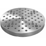 K1532 - Baseplates, grey cast iron, round, with grid holes