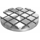 K1532 - Baseplates, grey cast iron, round, with T-slots