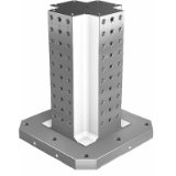 K1533 - Torres de sujeción de fundición gris de 4 caras con perforaciones de retícula