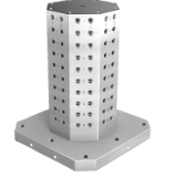 K1535 - Clamping towers, grey cast iron, 8-sided, with grid holes