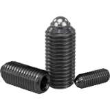 K0315 - Spring plungers with hexagon socket and ball, steel