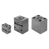 K1859 - Cilindros de bloque hidráulicos con rascador de metal y retroceso por muelle, efecto simple o doble
