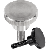 K0140 - Knurled screws high steel and stainless steel DIN 464