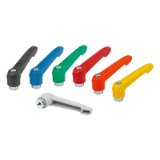 K1660 - Clamping levers, plastic with internal thread, steel parts trivalent blue passivated