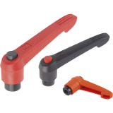 K0269 - Clamping levers with push button internal thread