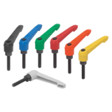 K0269 - Clamping levers with plastic handle external thread