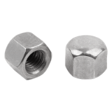 K1801 - Dadi ciechi esagonali, a forma bassa, DIN 917 acciaio o acciaio inox