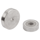 K1399 - 磁铁（带座磁铁）带圆柱形钻孔，材质 SmCo，带不锈钢壳体