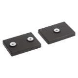 K1396 - 磁铁（带座磁铁） 带内螺纹，材质为 NdFeB，方形，带橡胶保护套